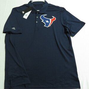 New XL TEXANS Navy ADIDAS Men's db #186T Golf Polo Shirt